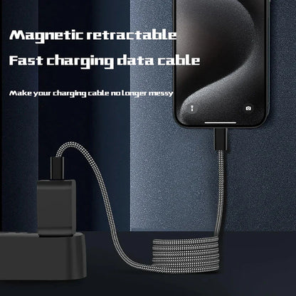 Magnetic Retractable Fast Charging Data Cable - Wholesalus