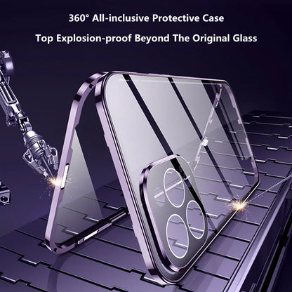 Double Sided Magnetic Glass Anti-Peep Mobile Case - Wholesalus