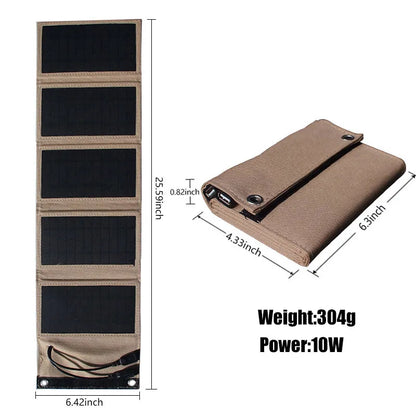 Portable Solar Panel USB Power Bank - Wholesalus