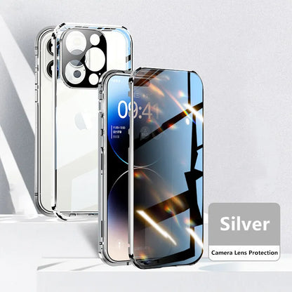 Double Sided Magnetic Glass Anti-Peep Mobile Case - Wholesalus