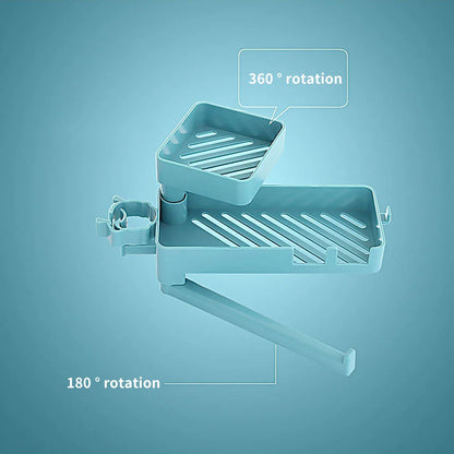 Double Floor Faucet Swivel Sponge Drain Rack - Wholesalus