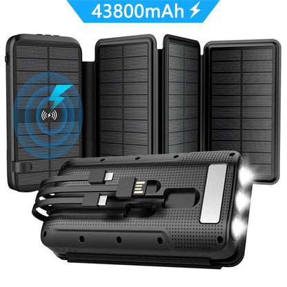 Multifunctional Solar Power Bank Quick Wireless Charger - Wholesalus