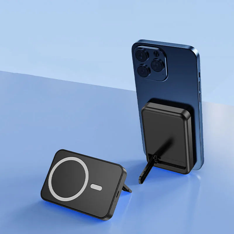 Magnetic Wireless Power Bank with Kickstand - Wholesalus