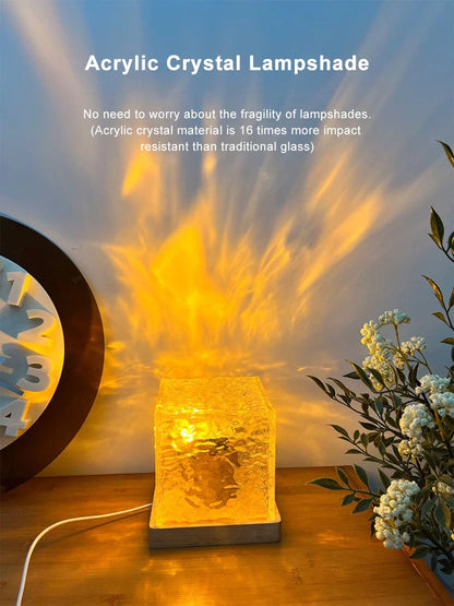 Dynamic Rotating Water Ripple Crystal Lamp - Wholesalus