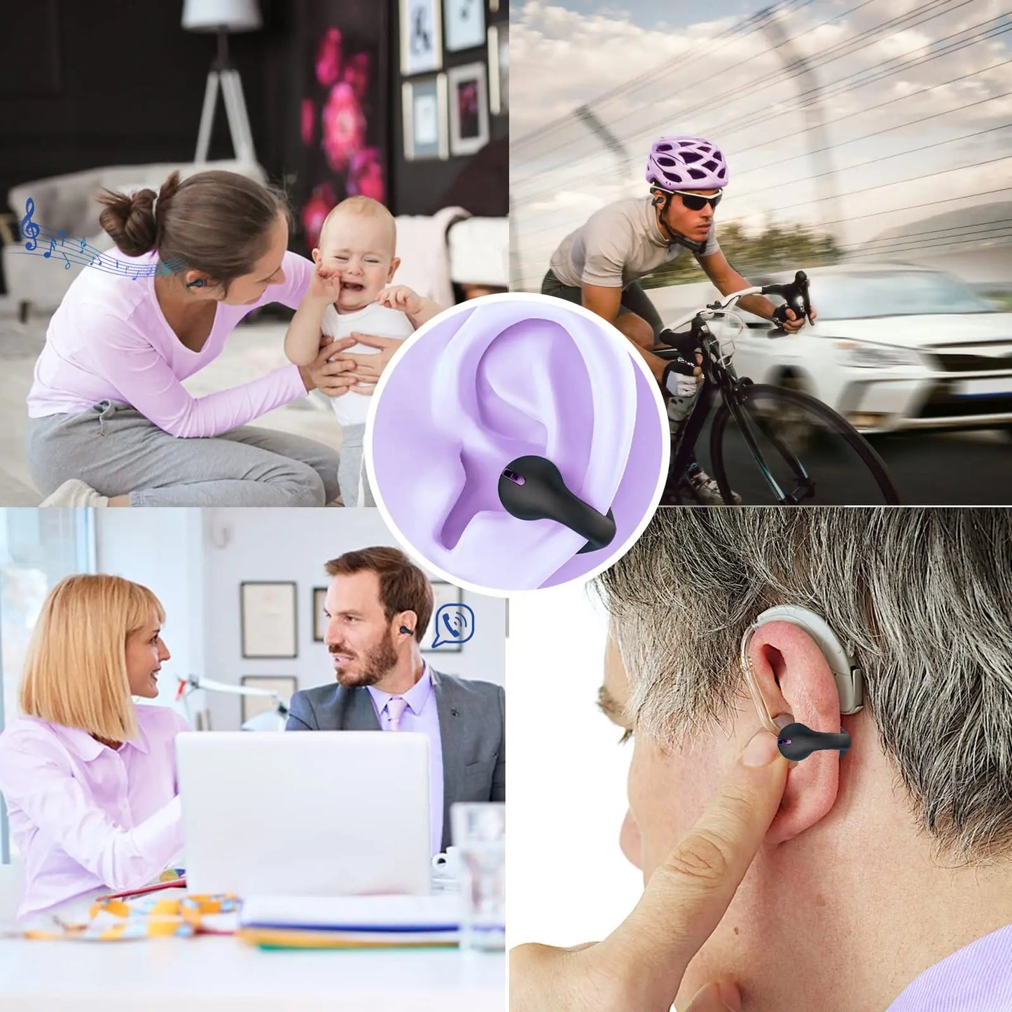 Bone Conduction Ear Clip Headphones