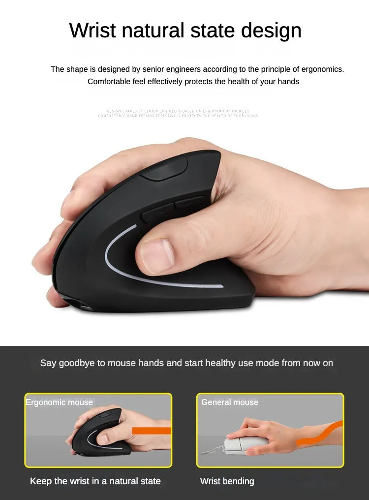 Ergonomic Wireless Vertical Mouse