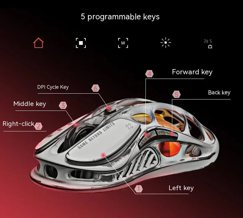 Magnesium Alloy Wireless Gaming Mouse - Wholesalus
