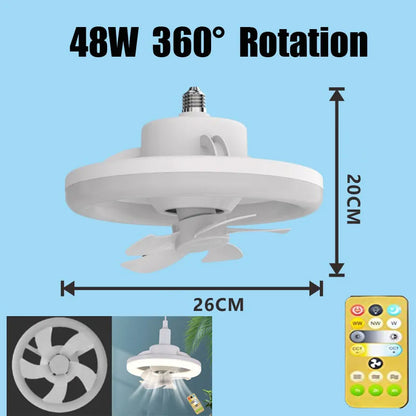 2 in 1 Swivel Fan LED Lamp - Wholesalus