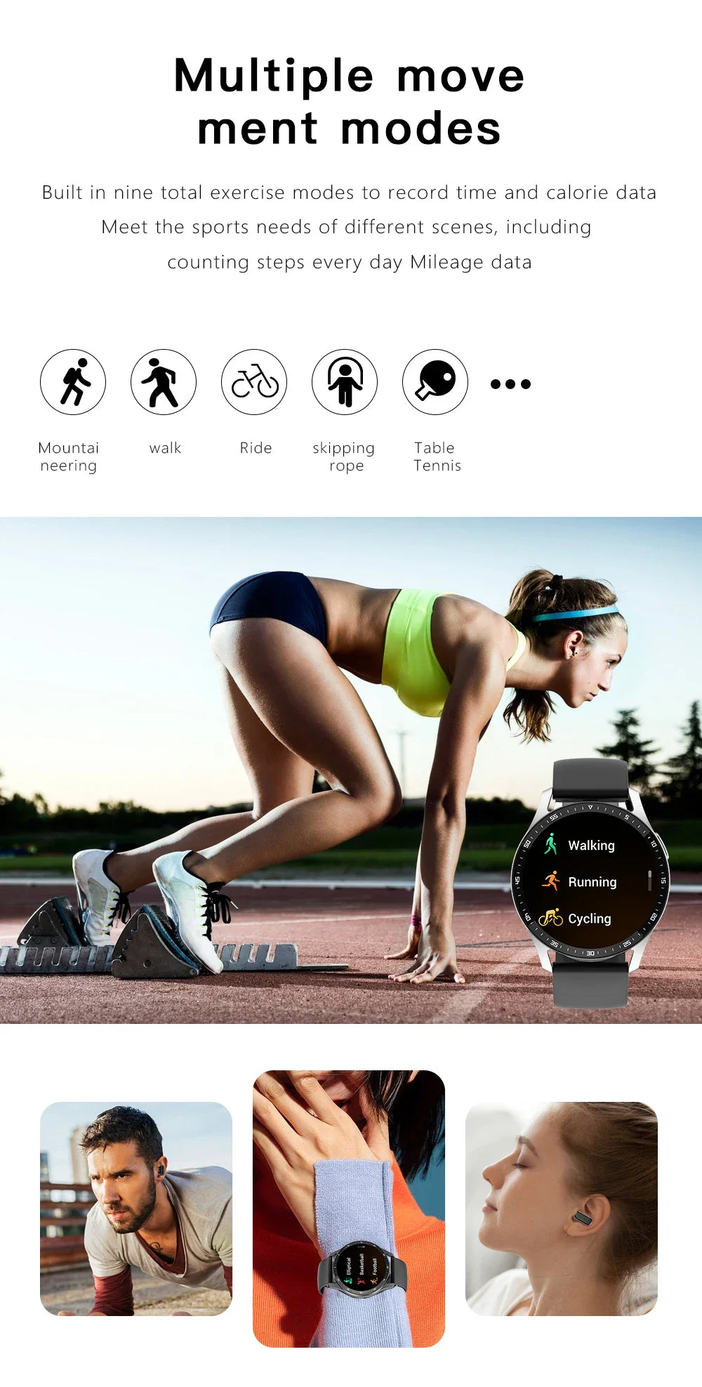 Two In One  Smart Watch With Bluetooth Earbuds