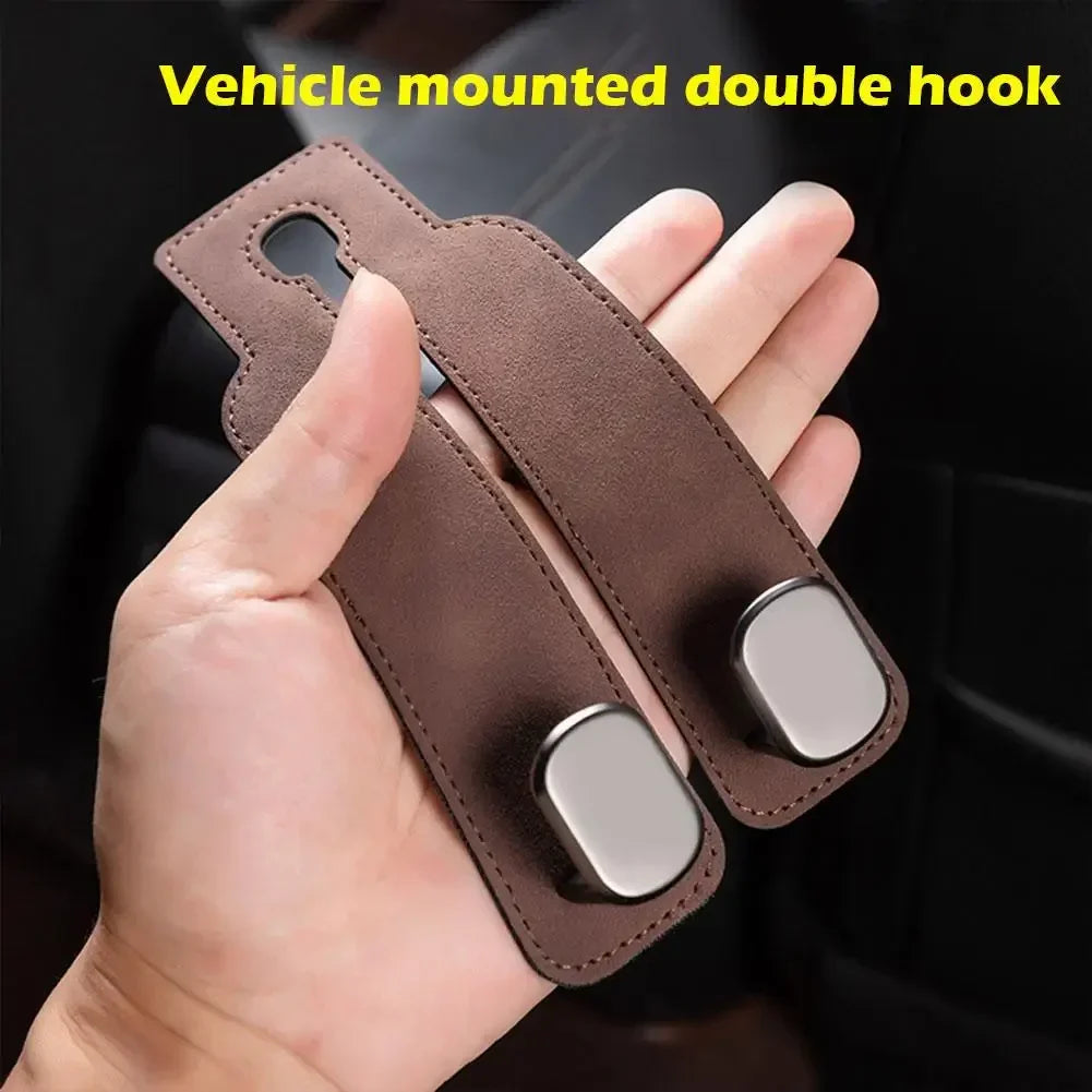 Car Headrest Organizer Leather Hook