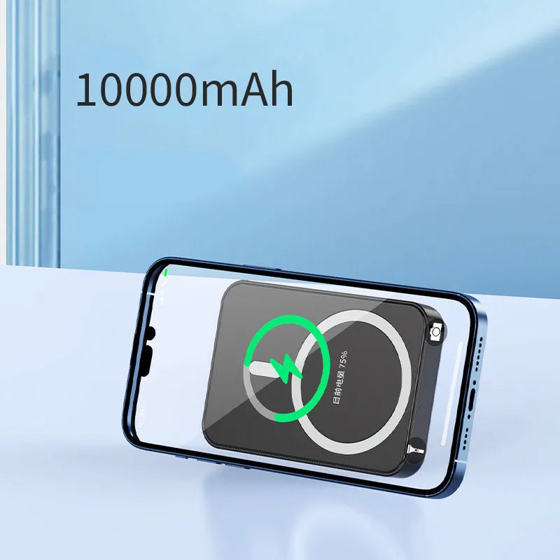 Magnetic Wireless Power Bank with Kickstand - Wholesalus