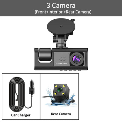 Three Channel Car HD DashCam - Wholesalus