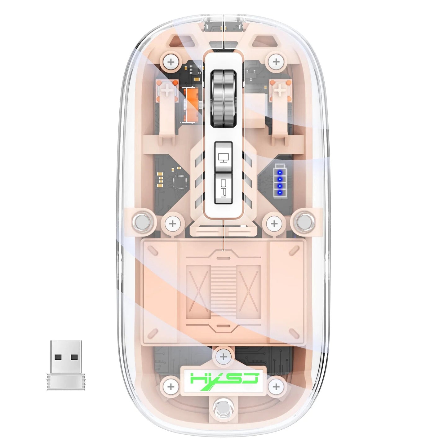 Transparent Wireless Bluetooth Mouse