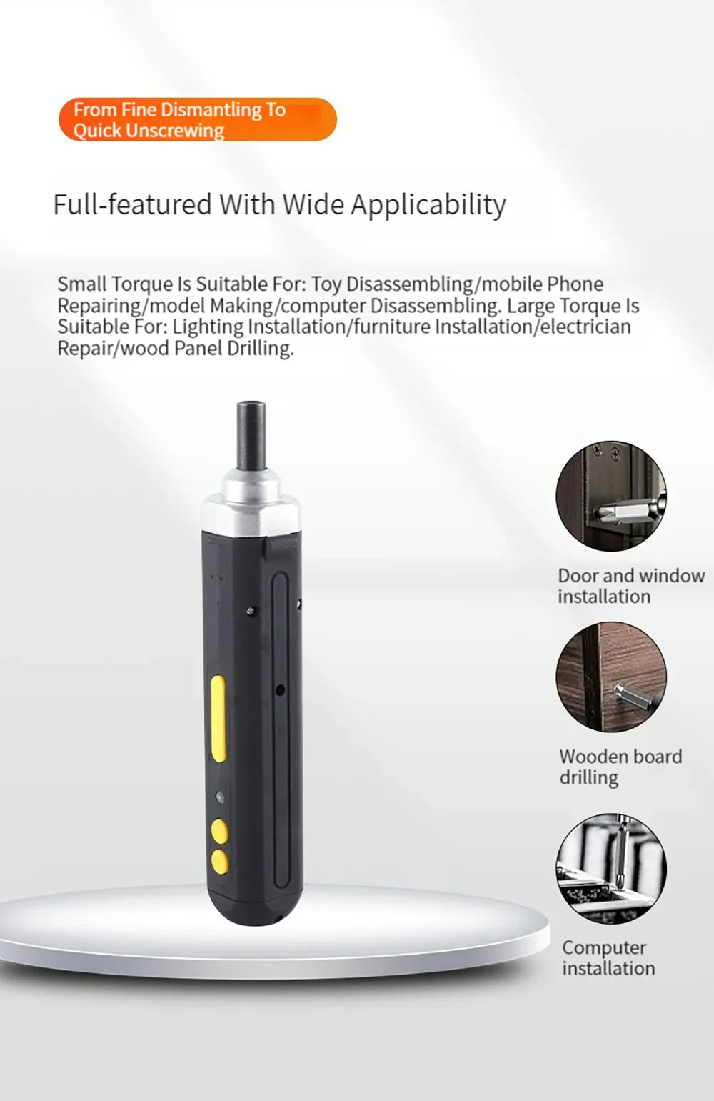 Rechargeable Electric Wireless Screwdriver