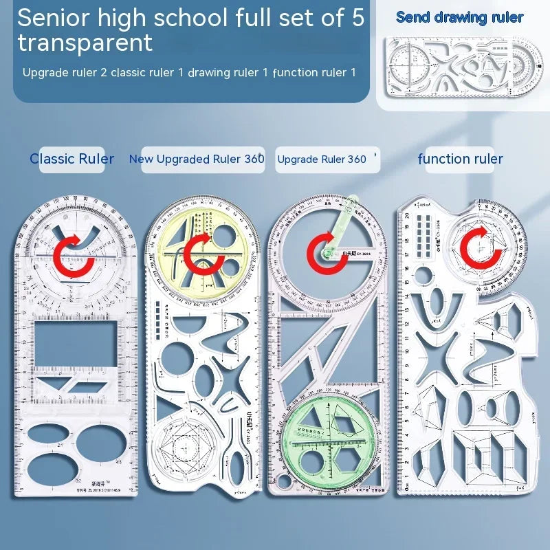 Rotatable Mathematical Geometry Ruler