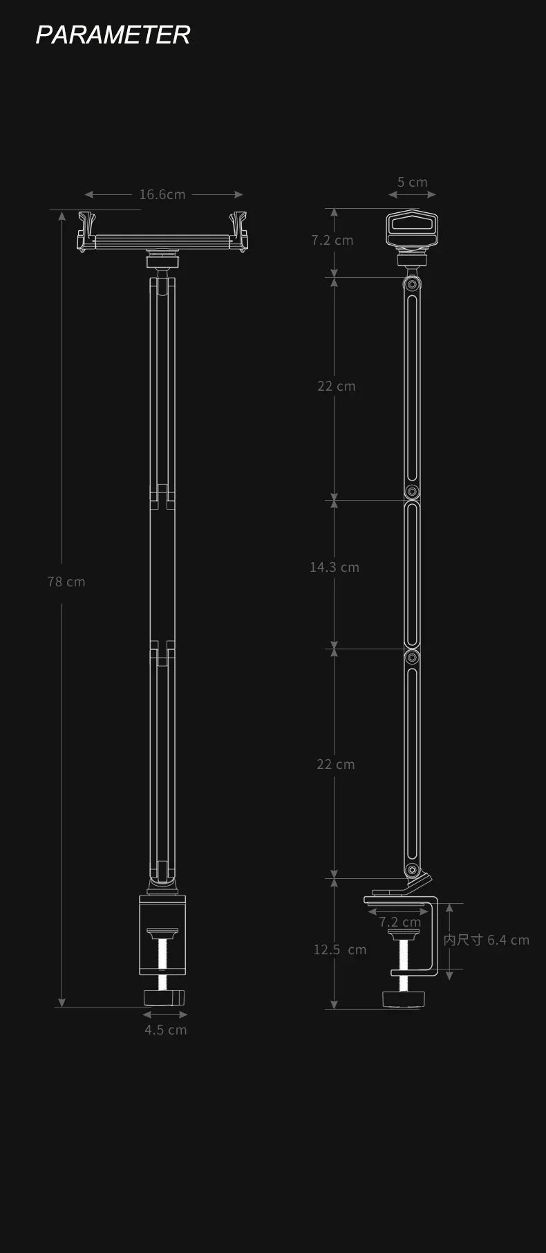 Multifunctional Alloy Desk Tablet Bracket