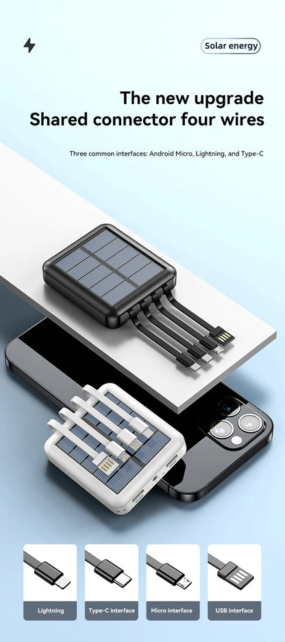 4 in 1 Solar Charging Power Bank - Wholesalus