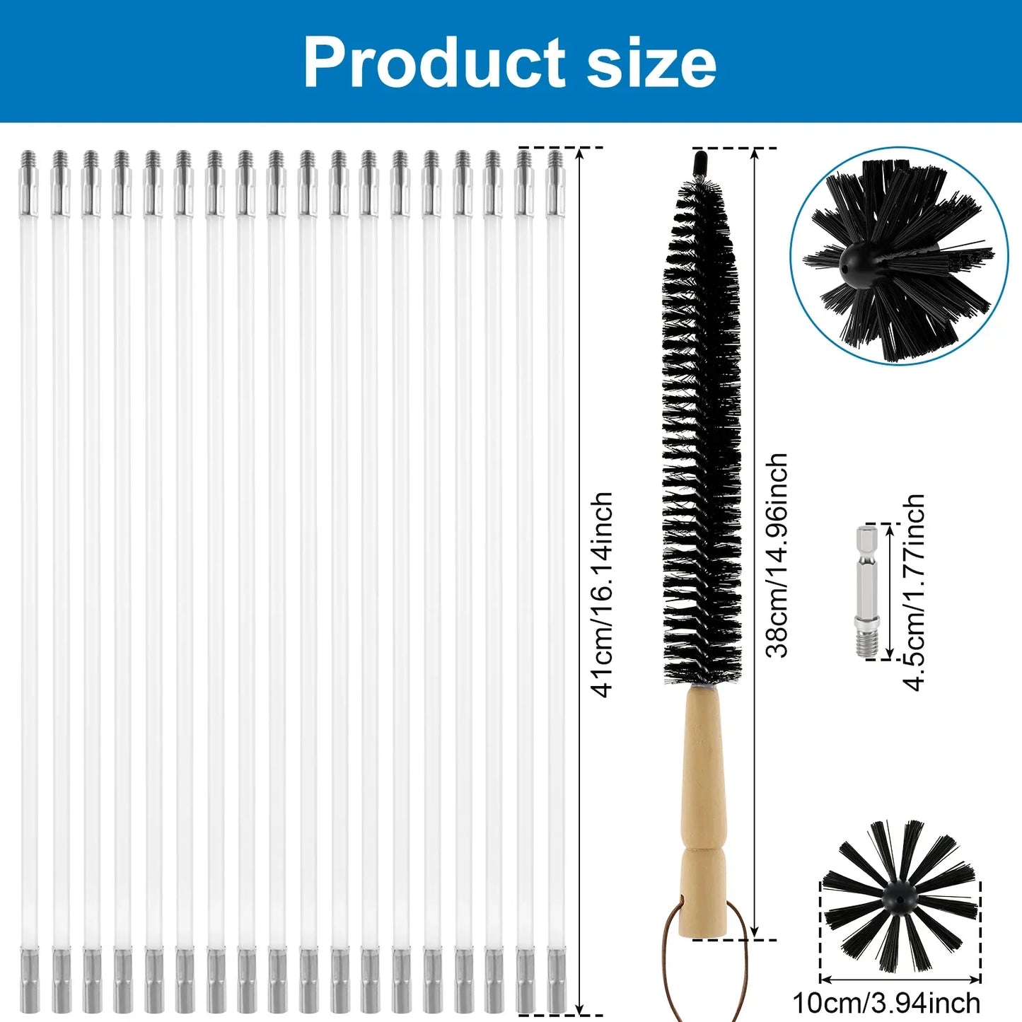 Chimney Cleaning Brush Kit