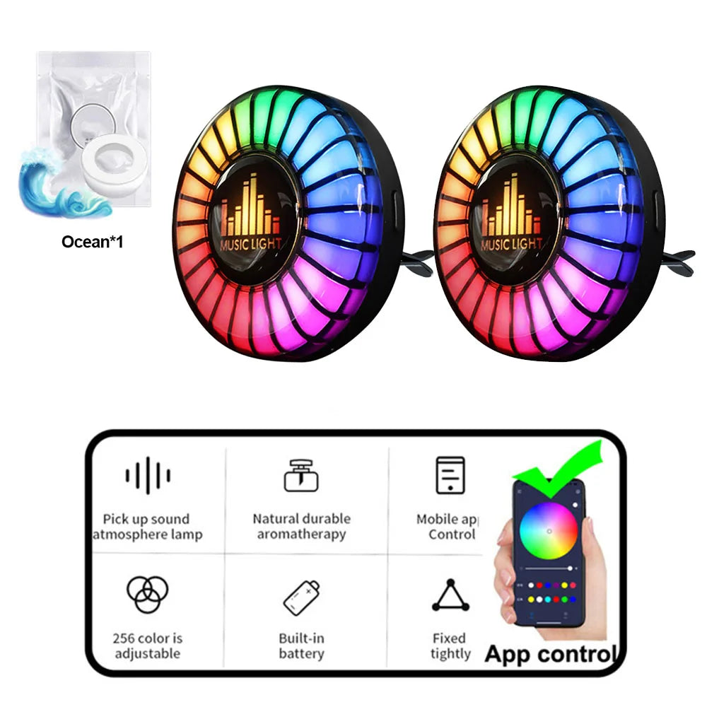 Car Aromatherapy Rhythm Light 1Pc