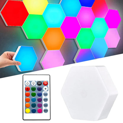 Touch Sensor RGB LED Hexagon Lamp - Wholesalus