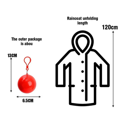 Mini  Disposable Raincoats Ball - Wholesalus
