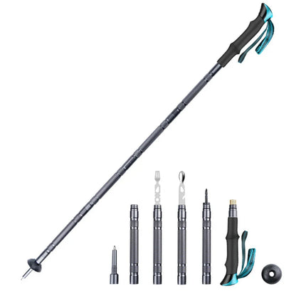 Multifunctional Aluminium Alloy Hiking Stick - Wholesalus