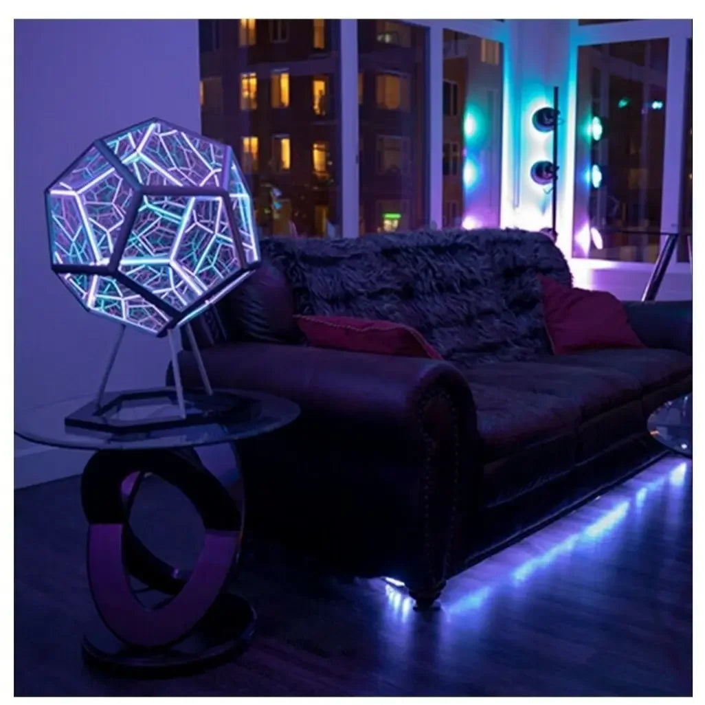 Infinite Dodecahedron Art Lamp