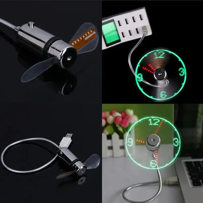 USB LED Fan Clock - Wholesalus