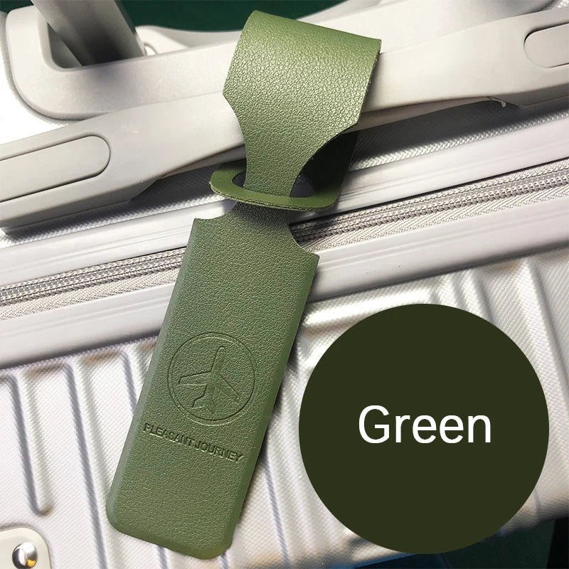 Portable Leather Luggage Tag