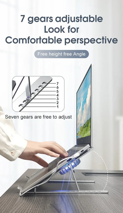 Foldable Aluminum Laptop Cooling Stand - Wholesalus