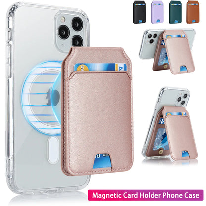 Foldable Magnetic Leather Kickstand Wallet - Wholesalus