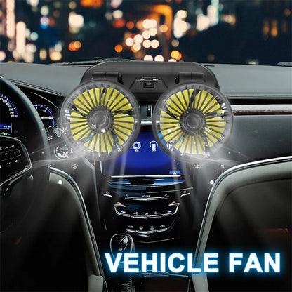 Portable Dual Head Car Air Cooling Fan - Wholesalus