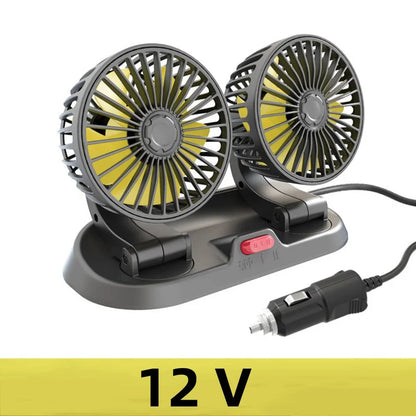 Portable Dual Head Car Air Cooling Fan - Wholesalus