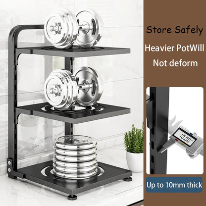 Adjustable Kitchen Pot Storage Rack - Wholesalus