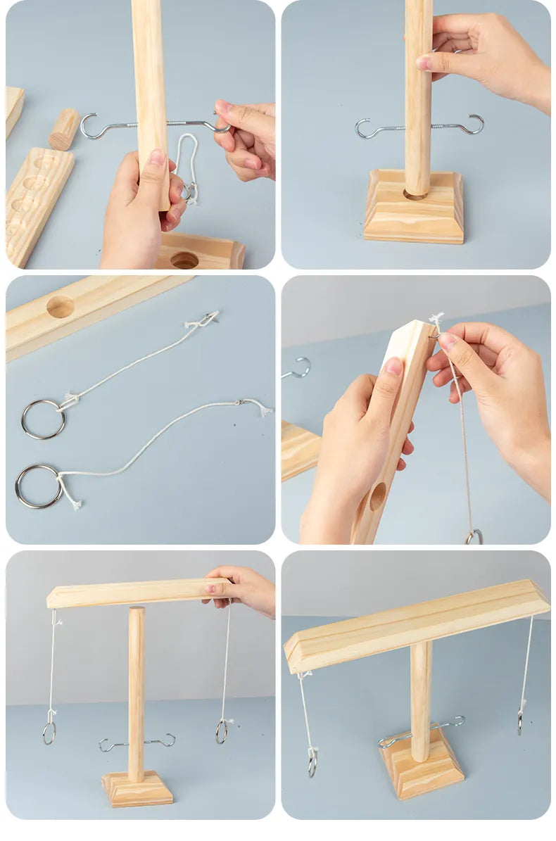 Wooden Ring Toss Game - Wholesalus