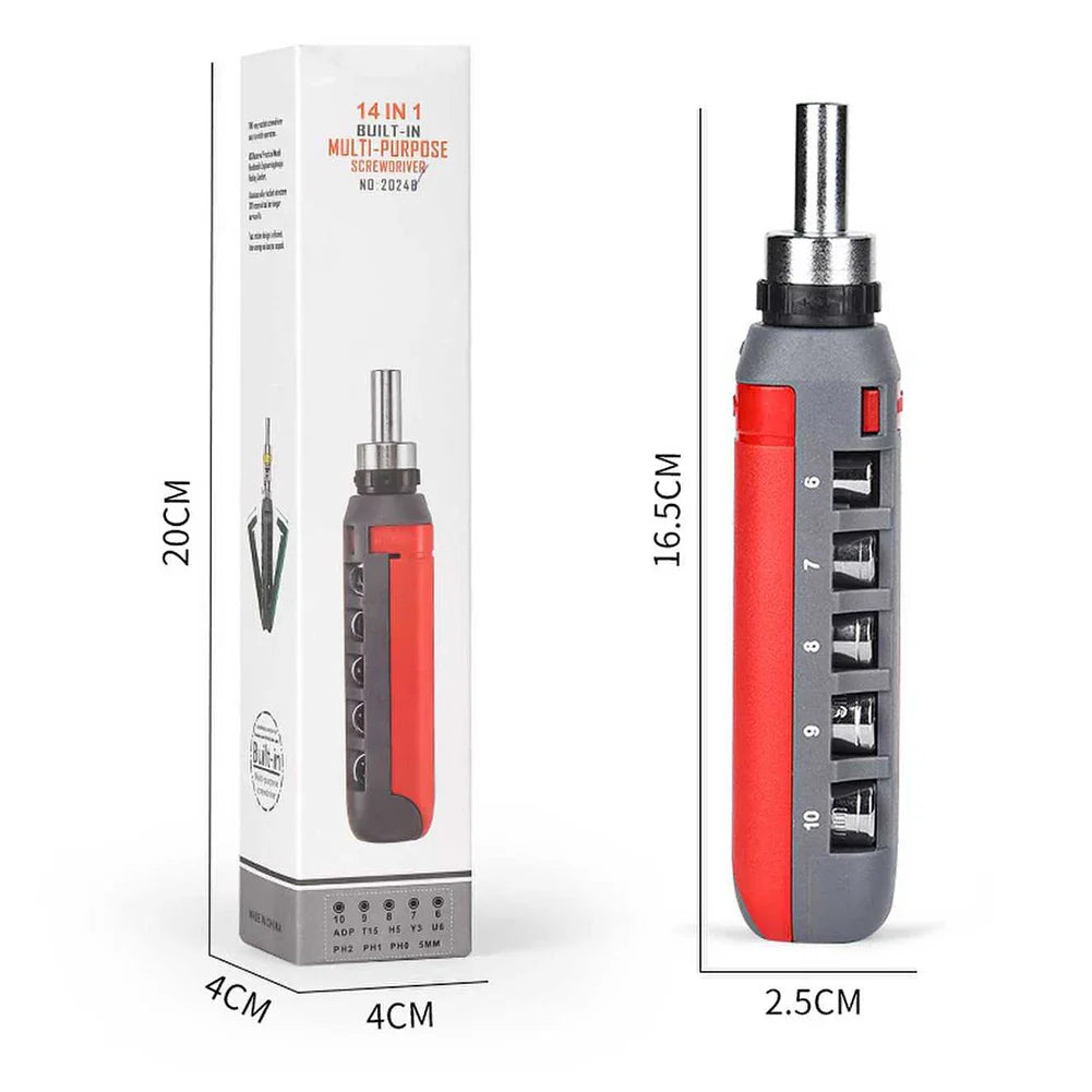 14 In 1 Multi-Angle Ratchet Screwdriver