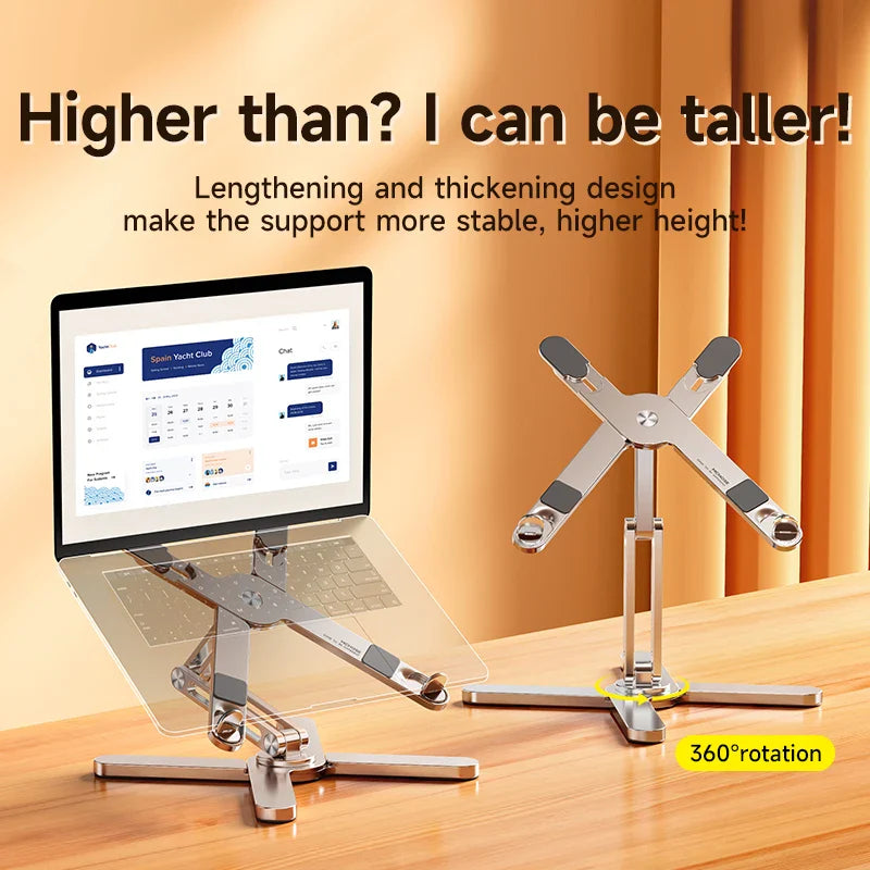 Foldable Aluminum Alloy Rotating Laptop Stand