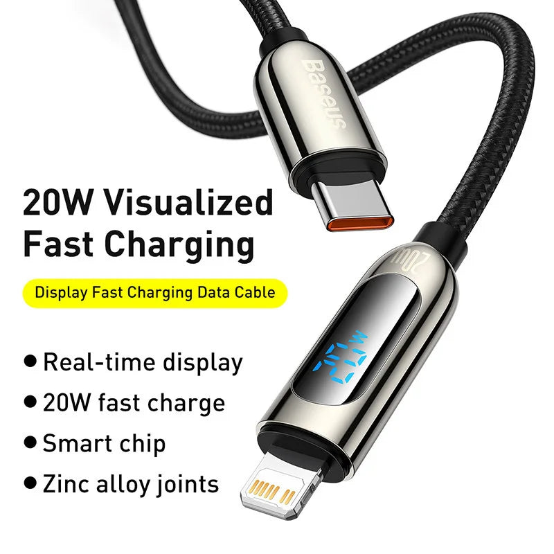 Digital Display Fast Charging Data Cable