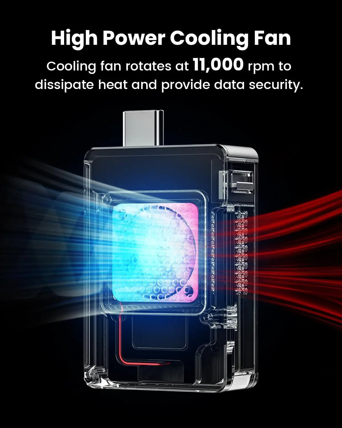 SSD Enclosure with Active Cooling System