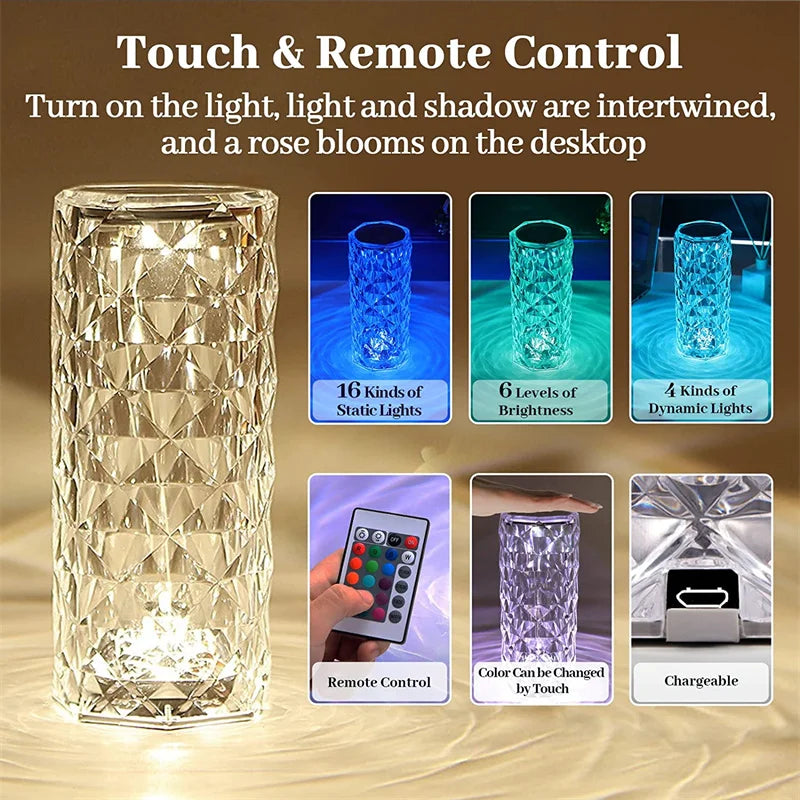 USB Crystal Touch Lamp