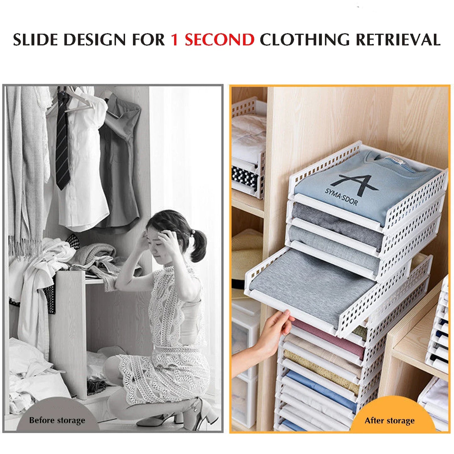 Sliding Wardrobe Clothes Organizer