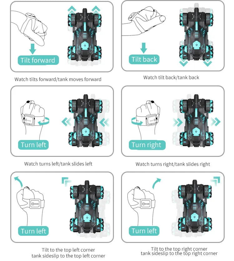Gesture And Remote Controlled Tank Vehicle Toy