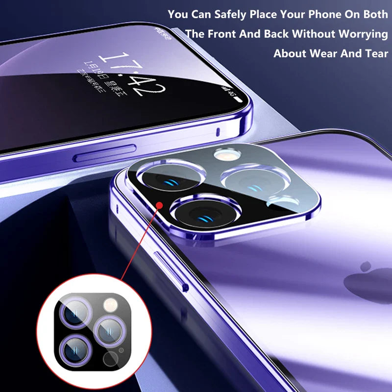Double Sided Magnetic Glass Anti-Peep Mobile Case - Wholesalus