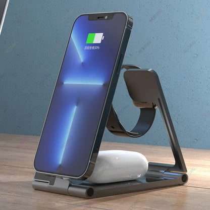 3 in 1 Foldable Magsafe Wireless Charger - Wholesalus