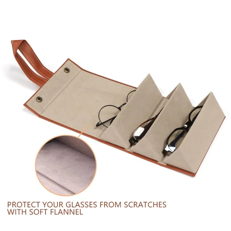 Foldable Leather Sunglasses Case