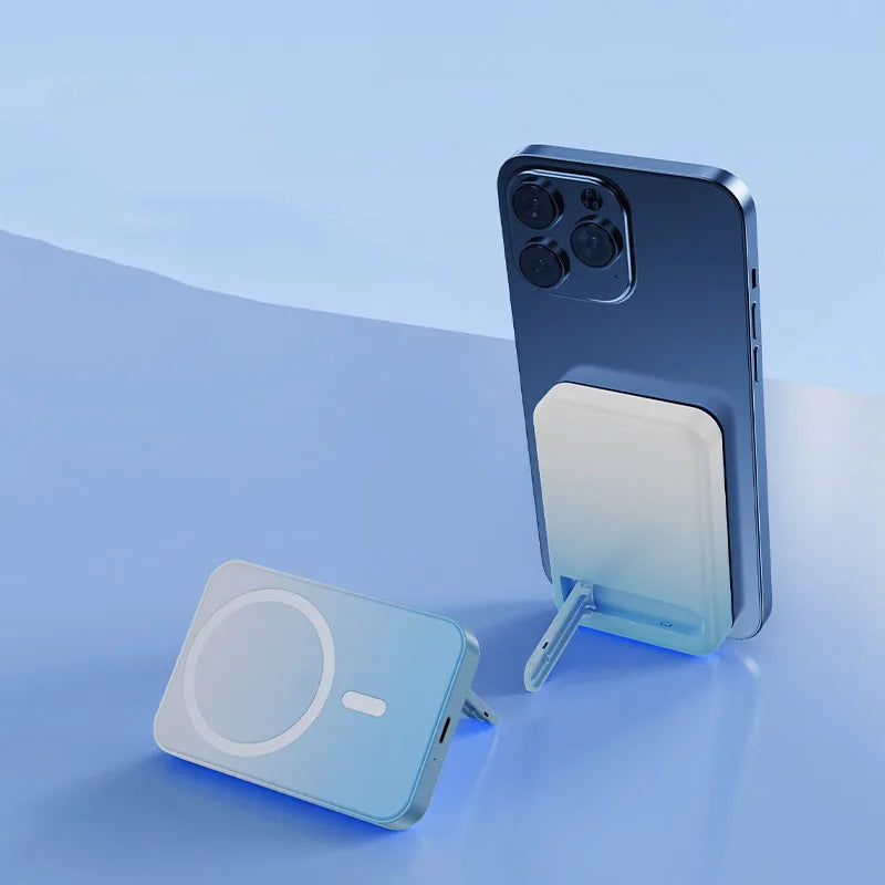 Magnetic Wireless Power Bank with Kickstand - Wholesalus