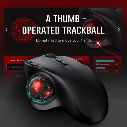Ergonomic Wireless Trackball Mouse - Wholesalus