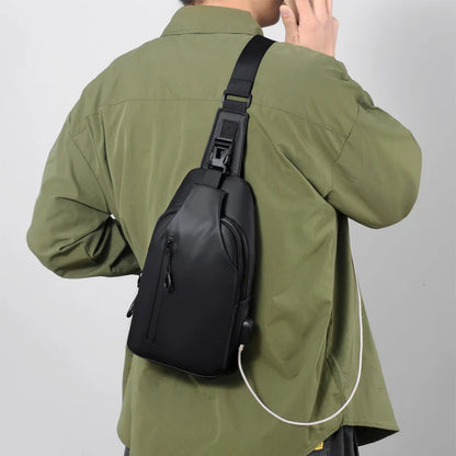 Waterproof Chest Bag with USB Charging Interface - Wholesalus