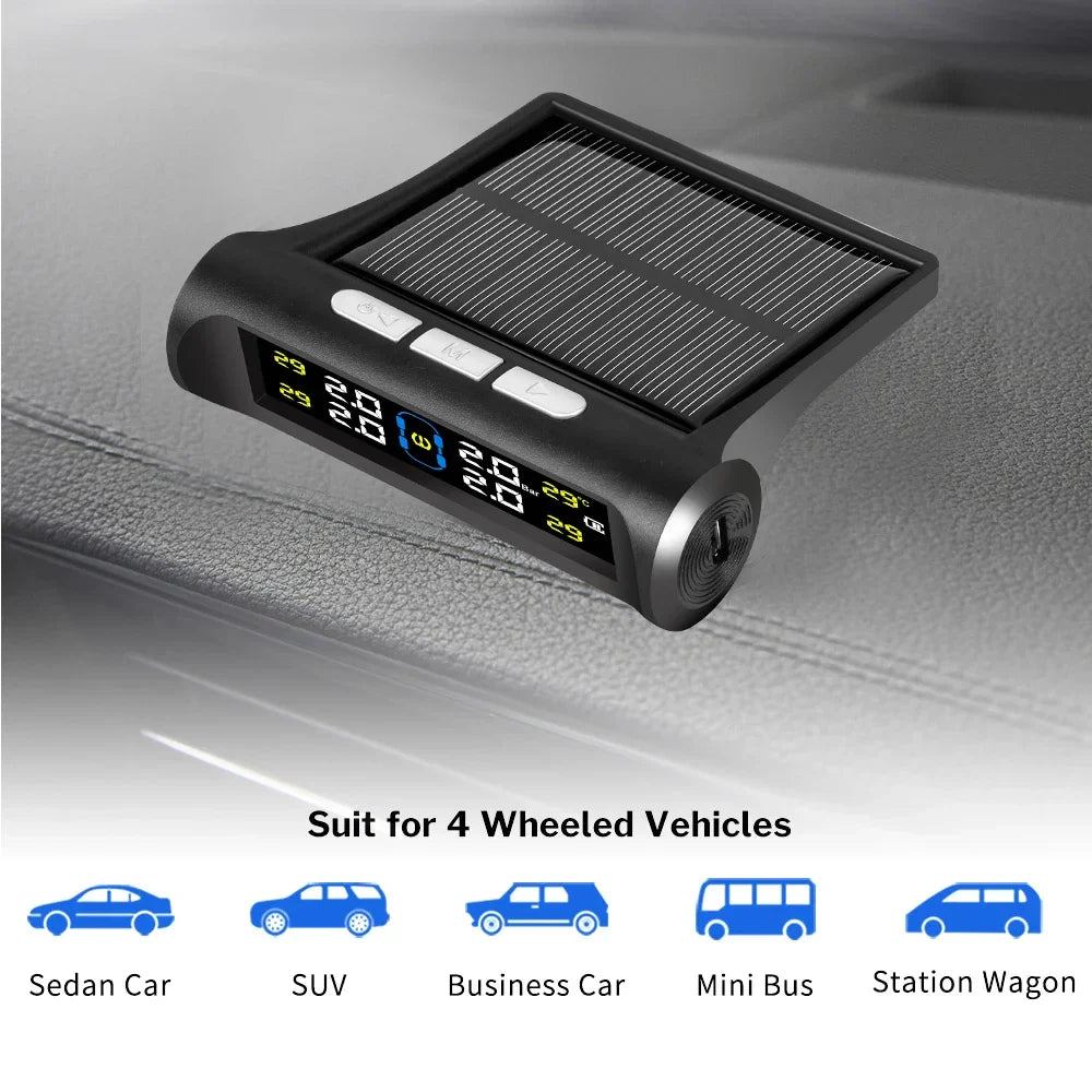 Solar Automobile Tire Pressure Monitoring Gauge