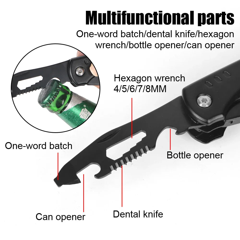 Multifunctional Pliers With Folding Nail Hammer